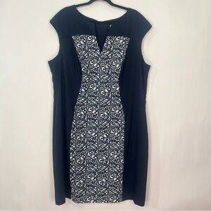 Dress Barn Women’s Navy Color block dress sz 20